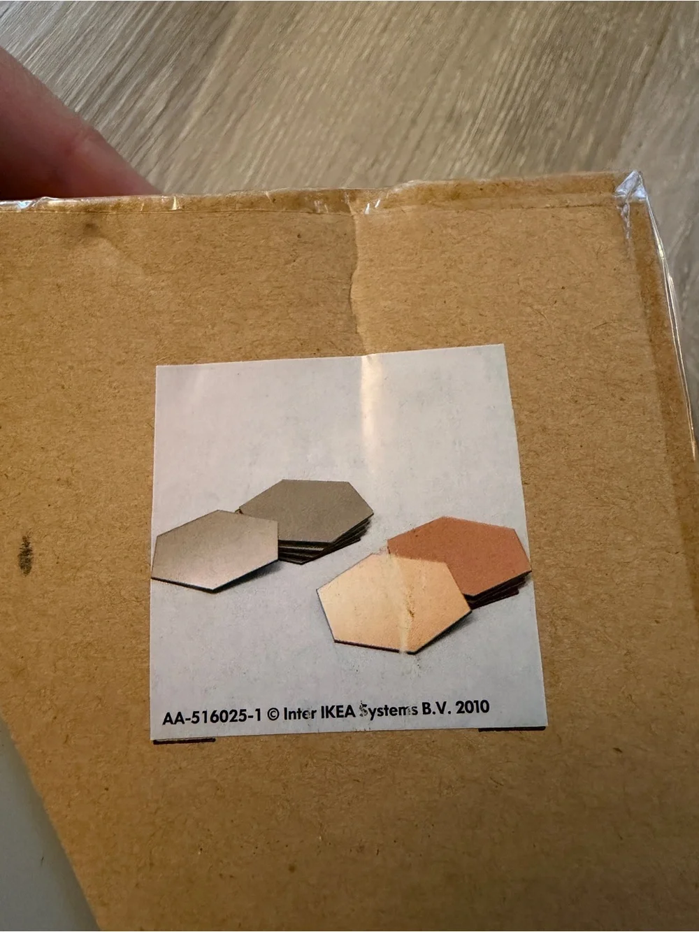 Ikea Honefoss Hexagon Mirror modern set brass and chrome midcentury NEW